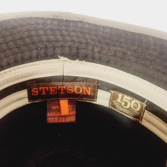 STETSON 150th Aniversary Cotton Safari Style Hat Size Medium - Picture 9 of 9
